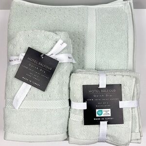 Hotel Balfour Luxe Bath Towel Set - Sage Green - Zero Twist Cotton Quick Dry 8pc